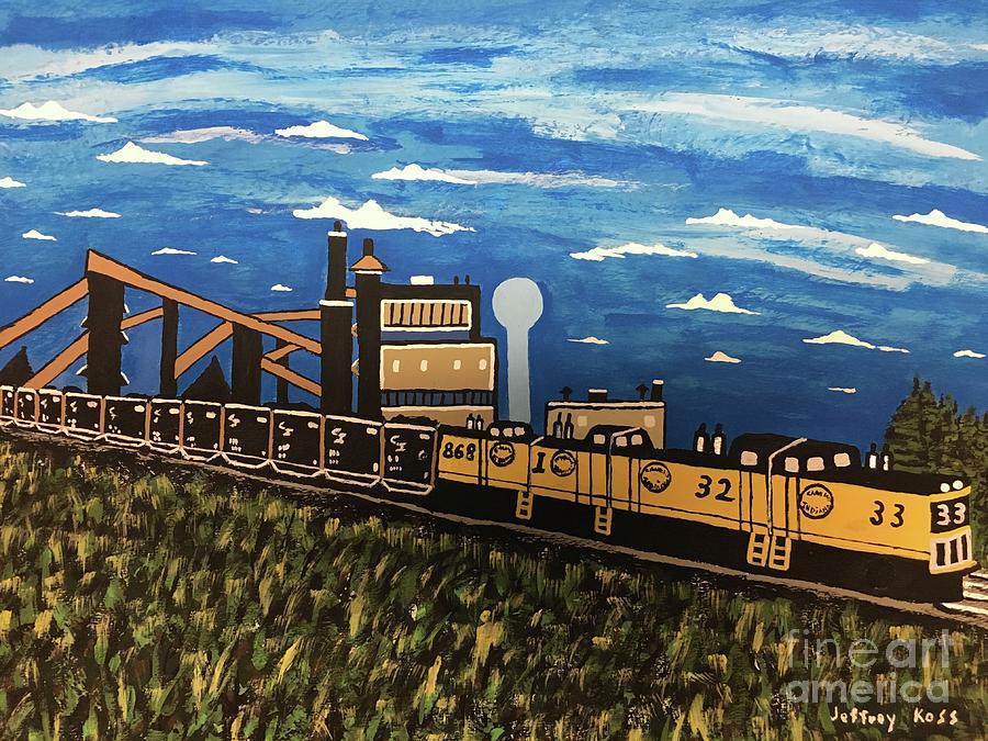 Coal Mine The Last Train Painting by Jeffrey Koss Painting by Jeffrey Koss