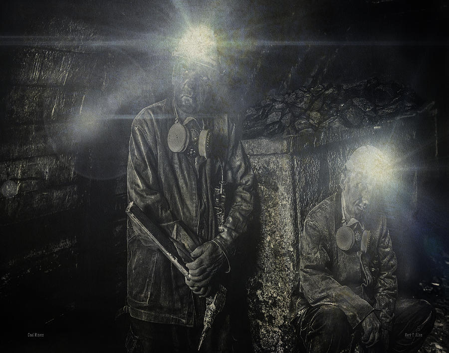 Coal Miners Digital Art by Mark Allen