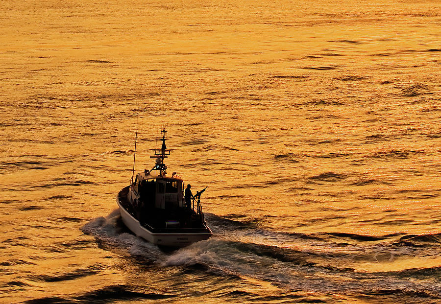 Coast Guard at Dusk Photograph by Darryl Brooks
