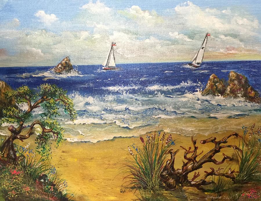 Coast Painting by Ryszard Ludynia