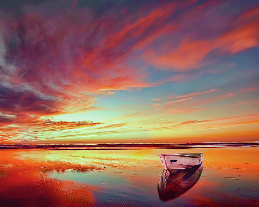 Coastal Beach Sunset Photograph by Gigi Ebert