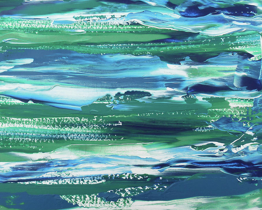 Coastal Blues Contemporary Interior Decor Ocean Waves VI Painting by Irina Sztukowski