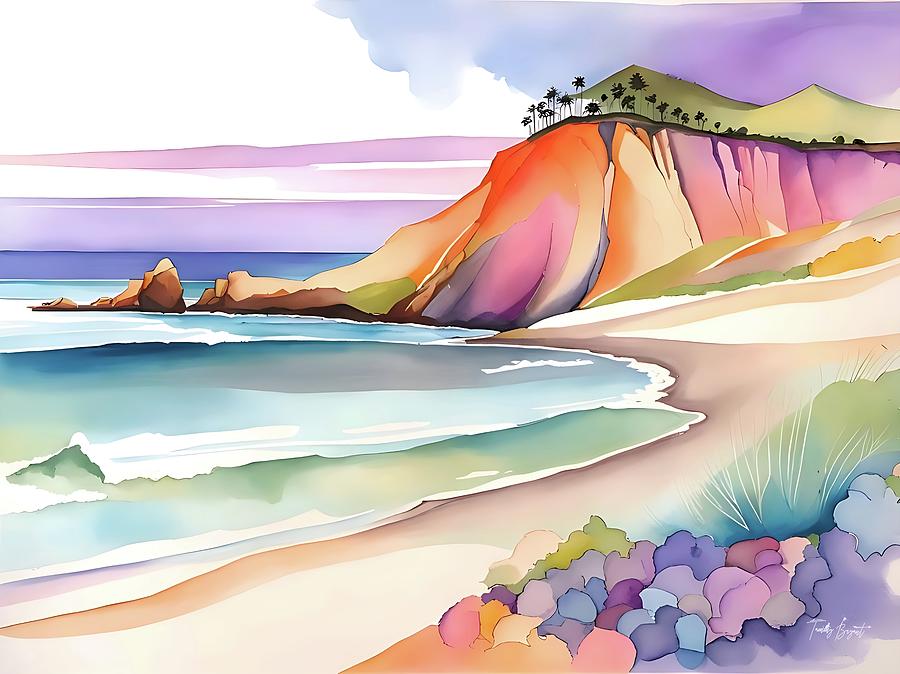 Coastal Cliffs II Digital Art