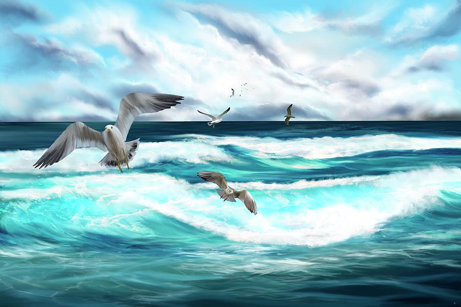 Coastal Flight Painting by Mark Taylor