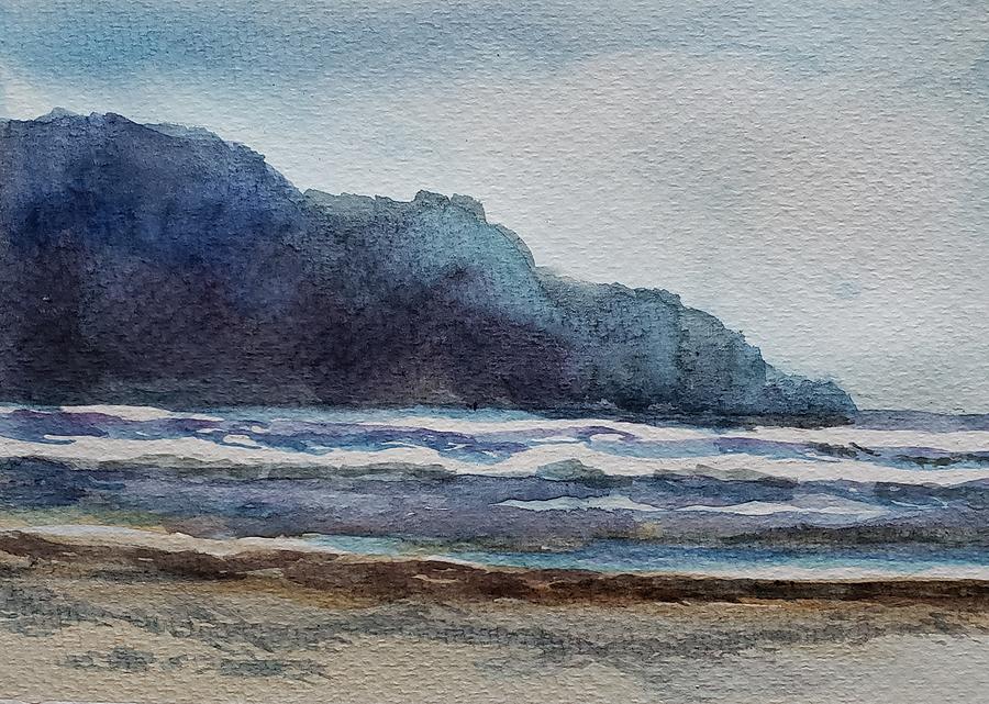 Coastal Headland Painting by Peggy Wilson