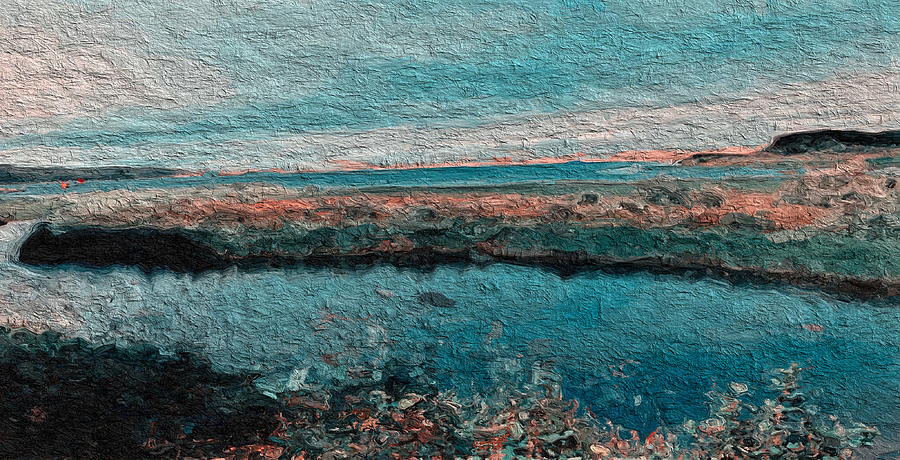 Coastal Inlet Painting by Bonnie Bruno