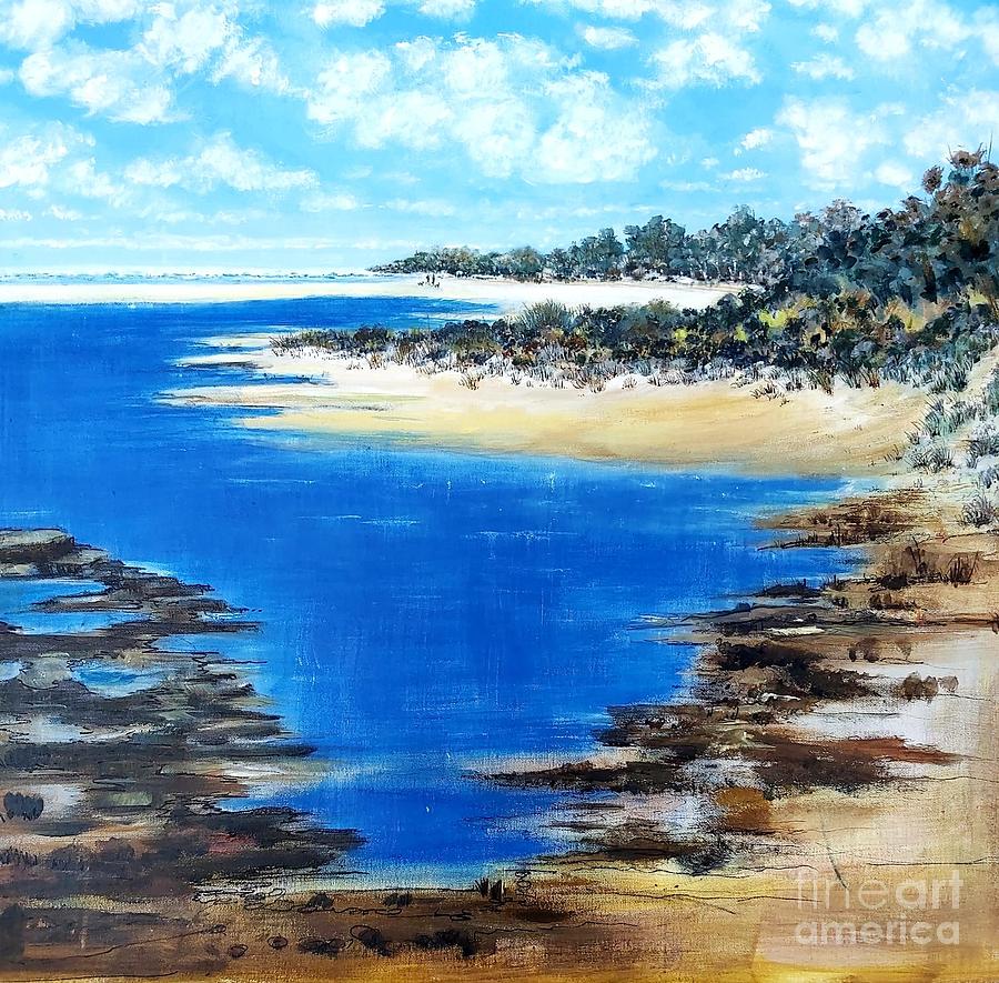 Coastal Landscape Painting by Angela Gannicott