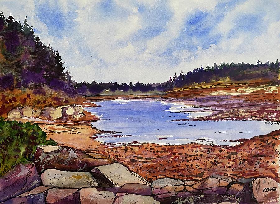 Coastal Mosaic, Acadia Maine Painting by Kellie Chasse
