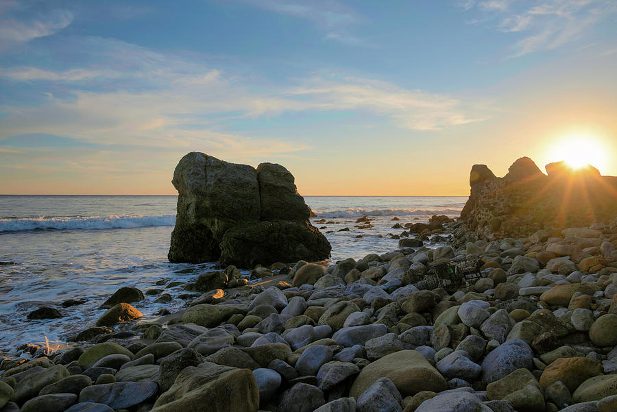 Coastal Sunset on Rocky Shoreline Photograph by Matthew DeGrushe