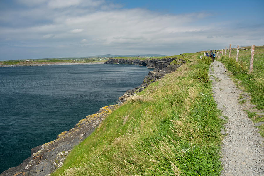 coastal trail above the Cliffs of Moher Photograph by David L Moore