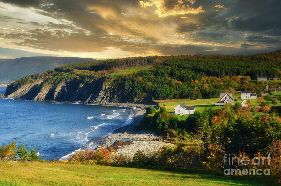 Coastal Village of Meat Cove   Cape Breton Canada  Photograph by Elaine Manley