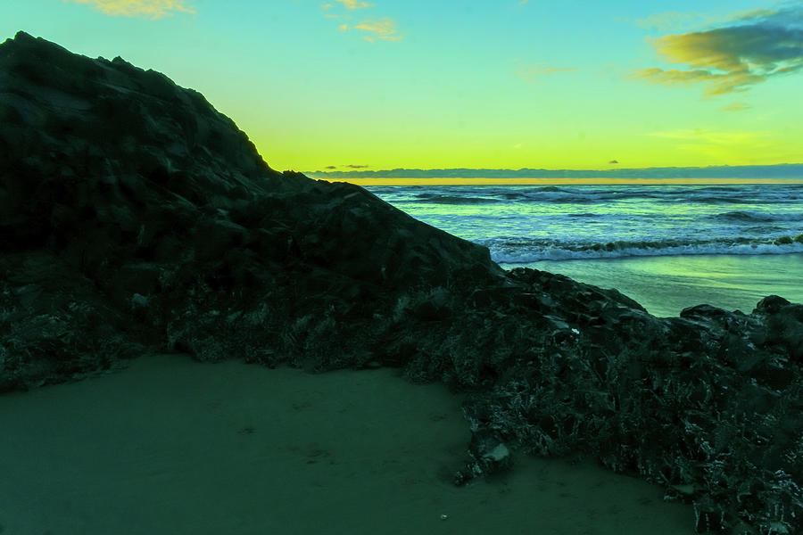 Coastline At Sunset Photograph