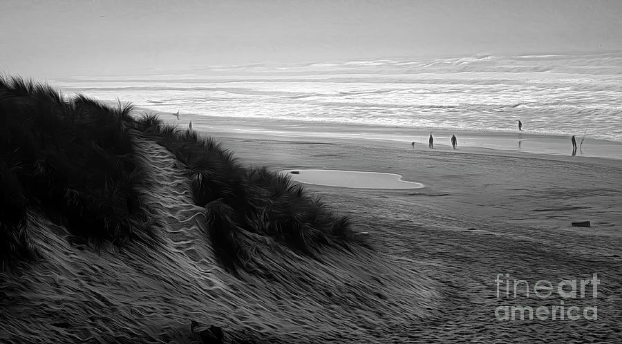 Inspirational Photograph - Coastline Bay Area California BW  by Chuck Kuhn