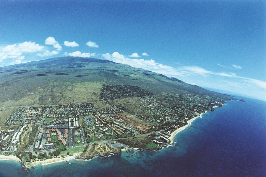 Coastline of Maui, Hawaii, Aerial view Photograph by Dex Image