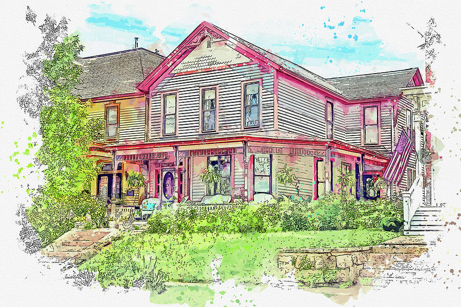 .Coatsworth House, Galena, Illinois Painting by Celestial Images - Fine ...