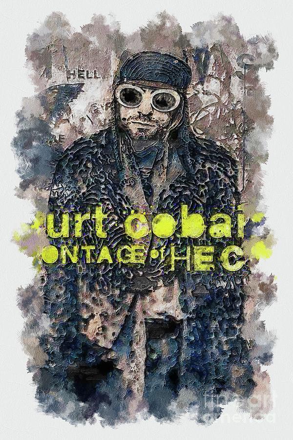 Cobain Montage Of Heck Painting by Emelia Marquardt - Fine Art America