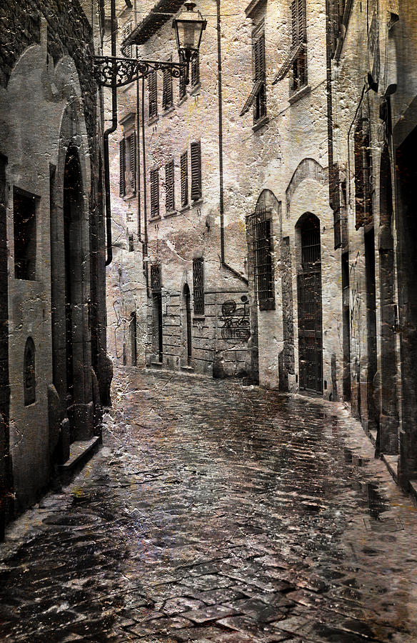 Cobble Stone Streets Of Italy Digital Art