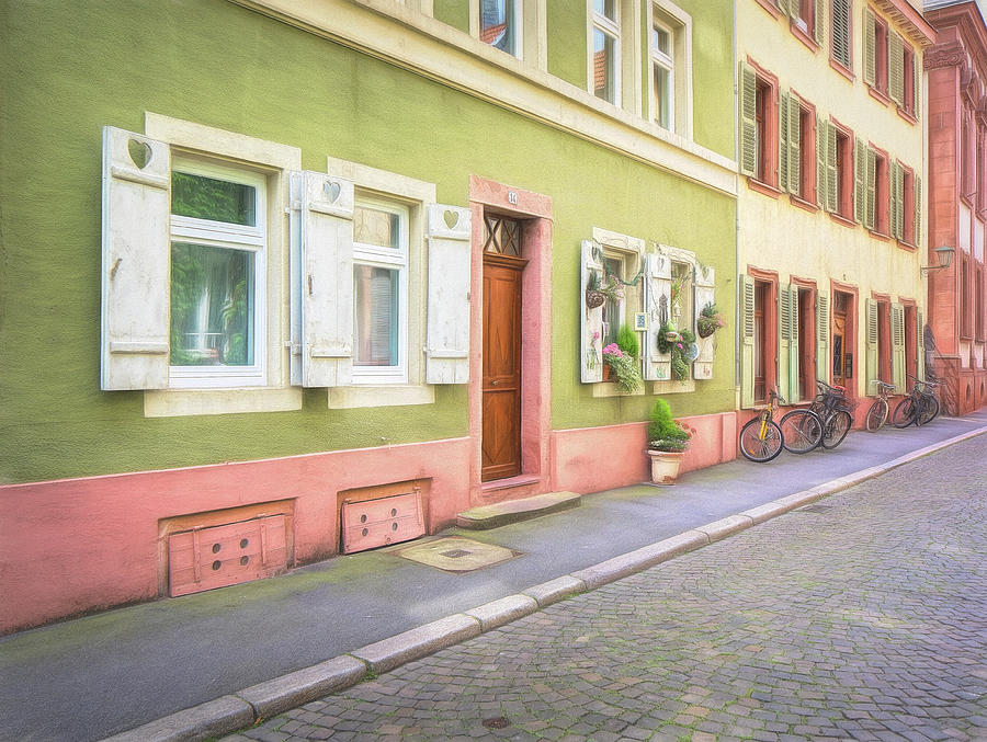Cobblestone Street in Germany Photograph by Deborah Penland