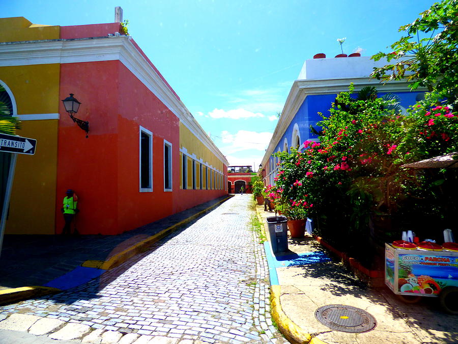 Cobblestone Streets And Colorful Buildings Of Old San Juan Photograph