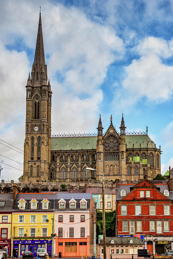 Cobh Town Houses And Cathedral In Ireland Photograph by Artur Bogacki