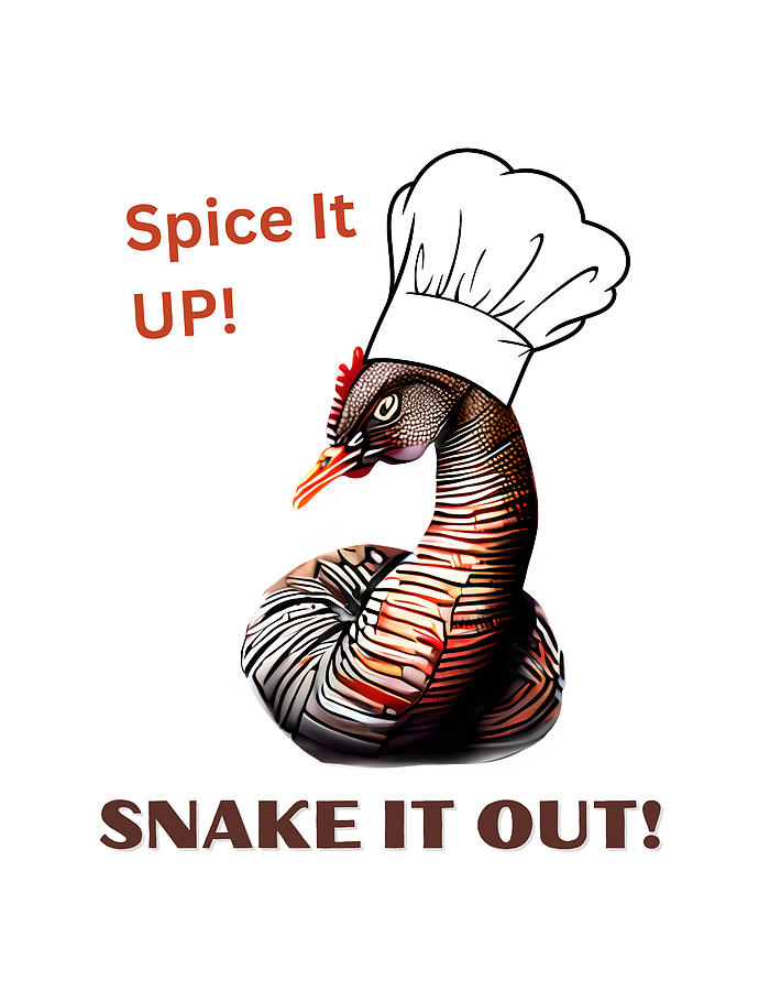 Cobra Chicken Chef - Spice It Up Digital Art by Bob Pardue