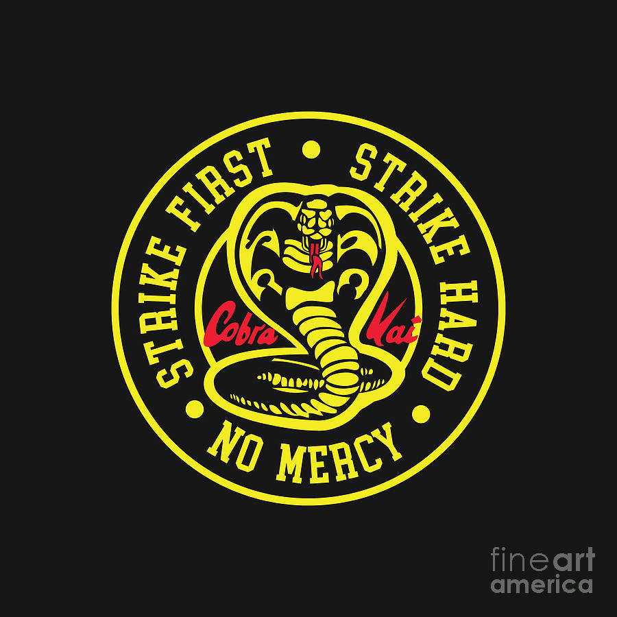 Cobra Kai Logo Type (Karate Kid) Strike Hard Strike First No Mercy Diecut  MAGNET