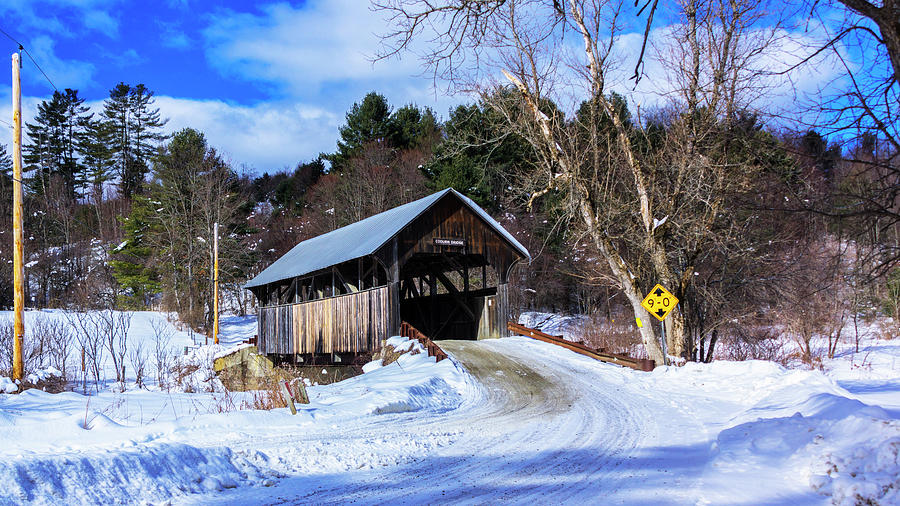 Coburn Covered Bridge in East Montpelier Vermont Photograph by New England Photography