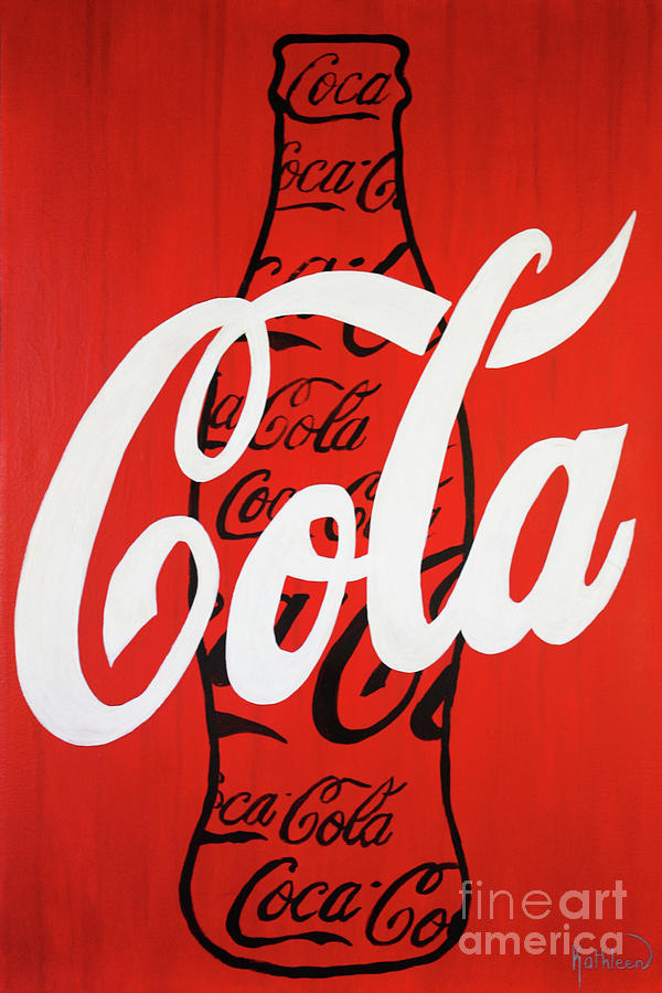 Coca Cola Black Bottle Painting by Kathleen Artist PRO