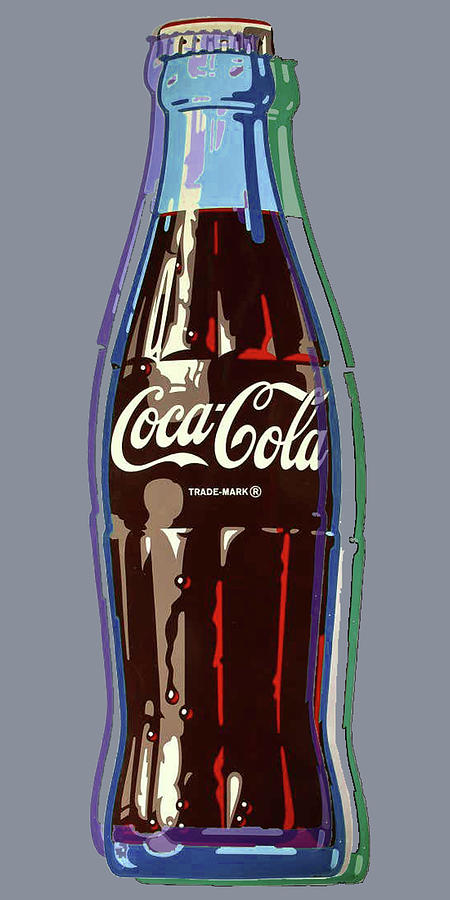 Coca-Cola Bottle Warhol Soup Painting by Tony Rubino