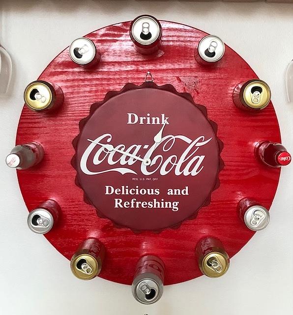 Bottle Mixed Media - Coca-Cola Clock by Gay Dallek