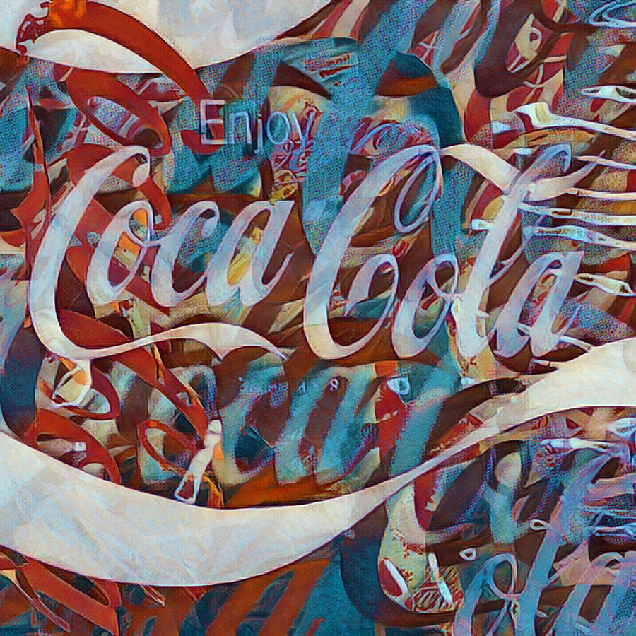 Sign Painting - Coca-Cola Collage 2 by Tony Rubino