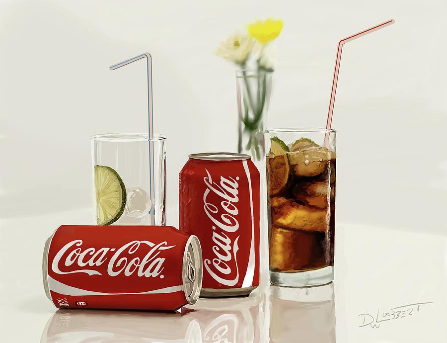 Coca Cola Video Painting Digital Art by David Luebbert