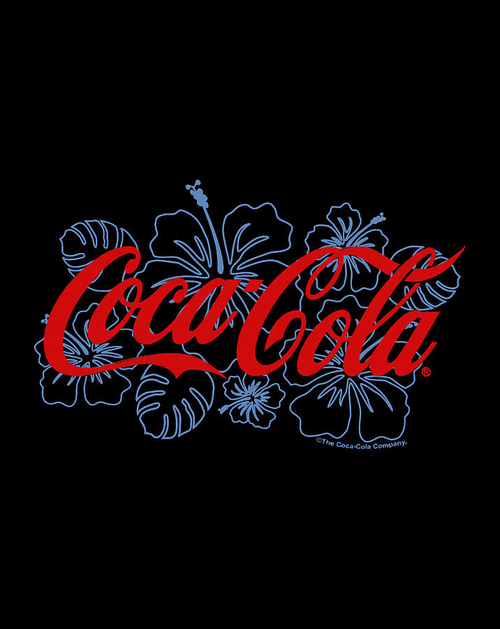 CocaCola Hawaiian Floral Logo Digital Art by Naomi Carter