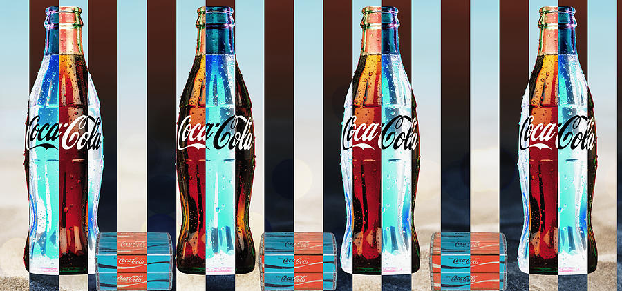 Coca Cola on the beach Digital Art by Saad Hasnain