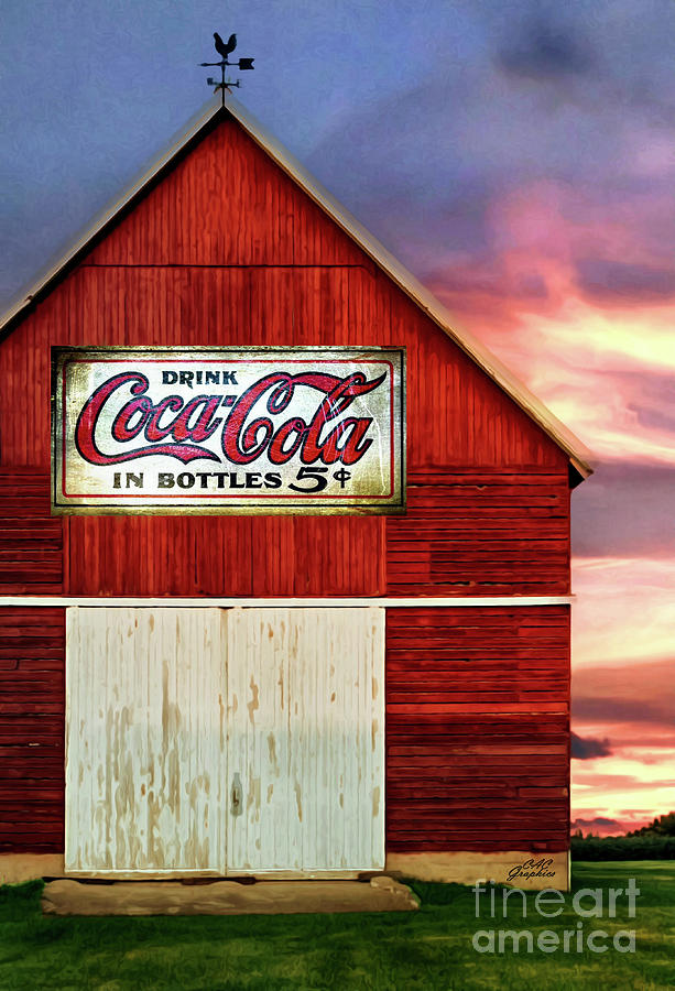 Coca Cola Red Barn Digital Art by CAC Graphics