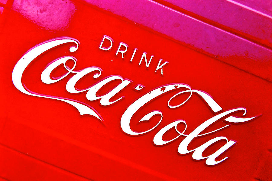 Coca Cola Sign Vintage 60s Cooler Photograph