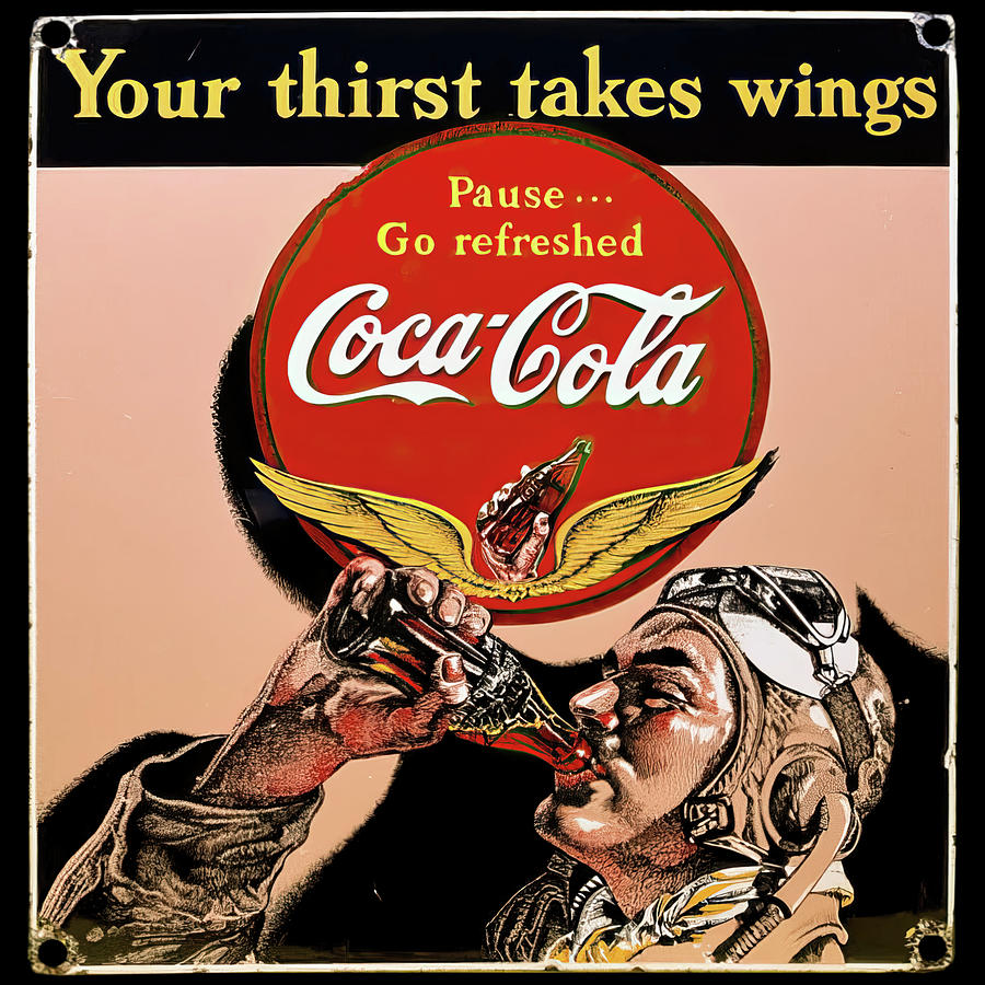 CocaCola Aviator Vintage sign Photograph by Flees Photos