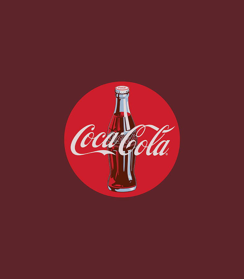 CocaCola Red Circle Retro Bottle Logo Graphic Digital Art by Konsta ...