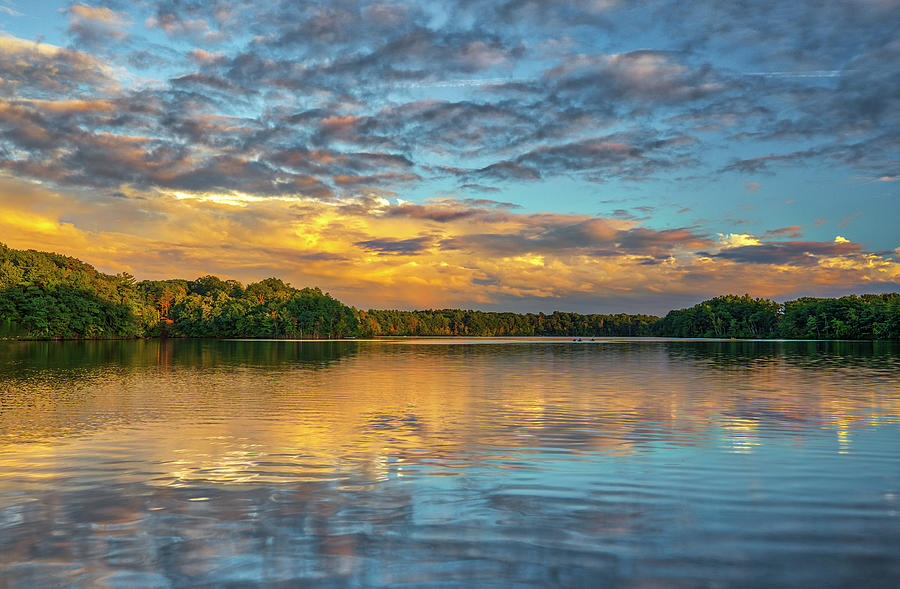 Sunset Photograph - Cochituate Lake State Park by Juergen Roth