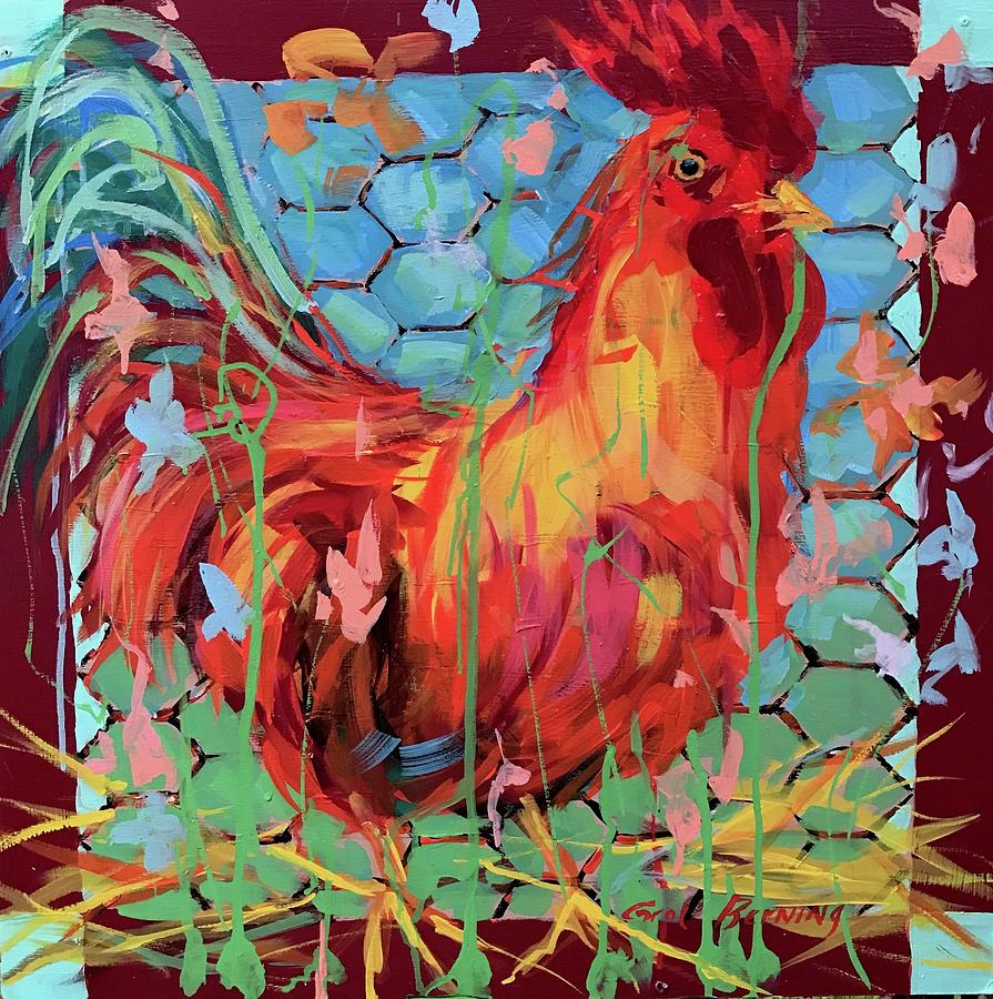 Cock of the Walk Painting by Carol Berning