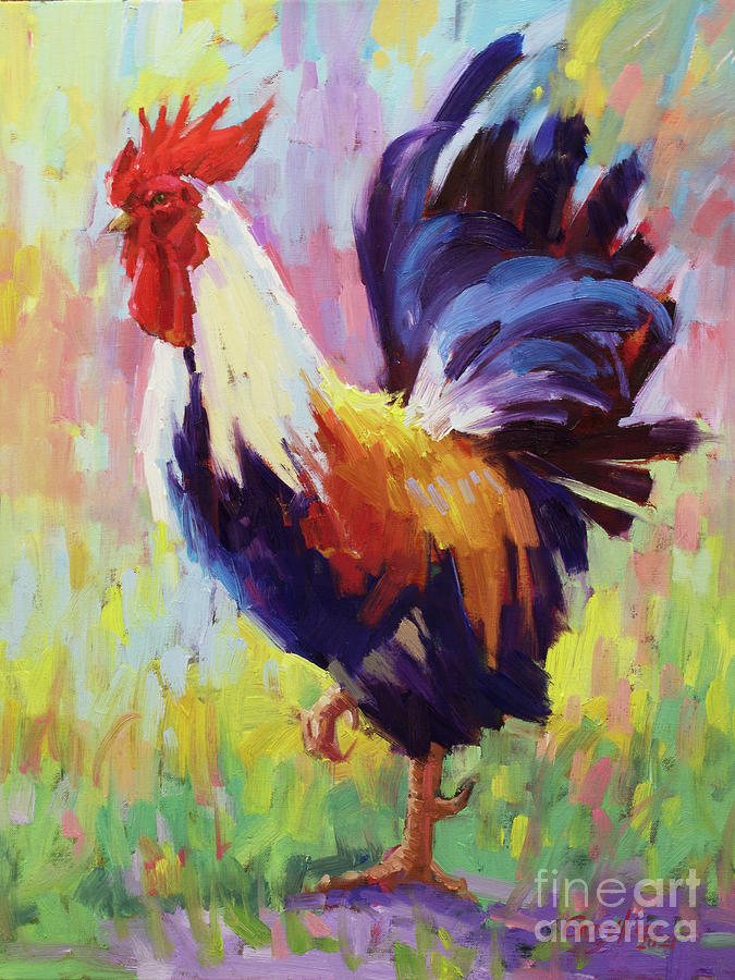 Cock of the Walk Painting by Gary Kim