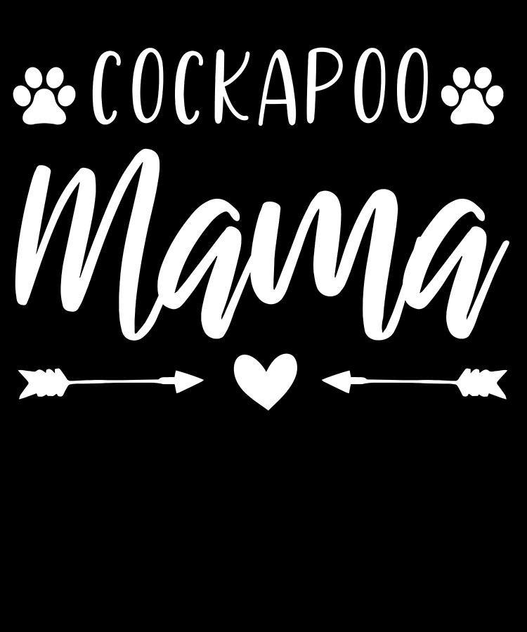 Cockapoo Dog Mama With Heart And Paws Digital Art by Jean-Baptiste ...