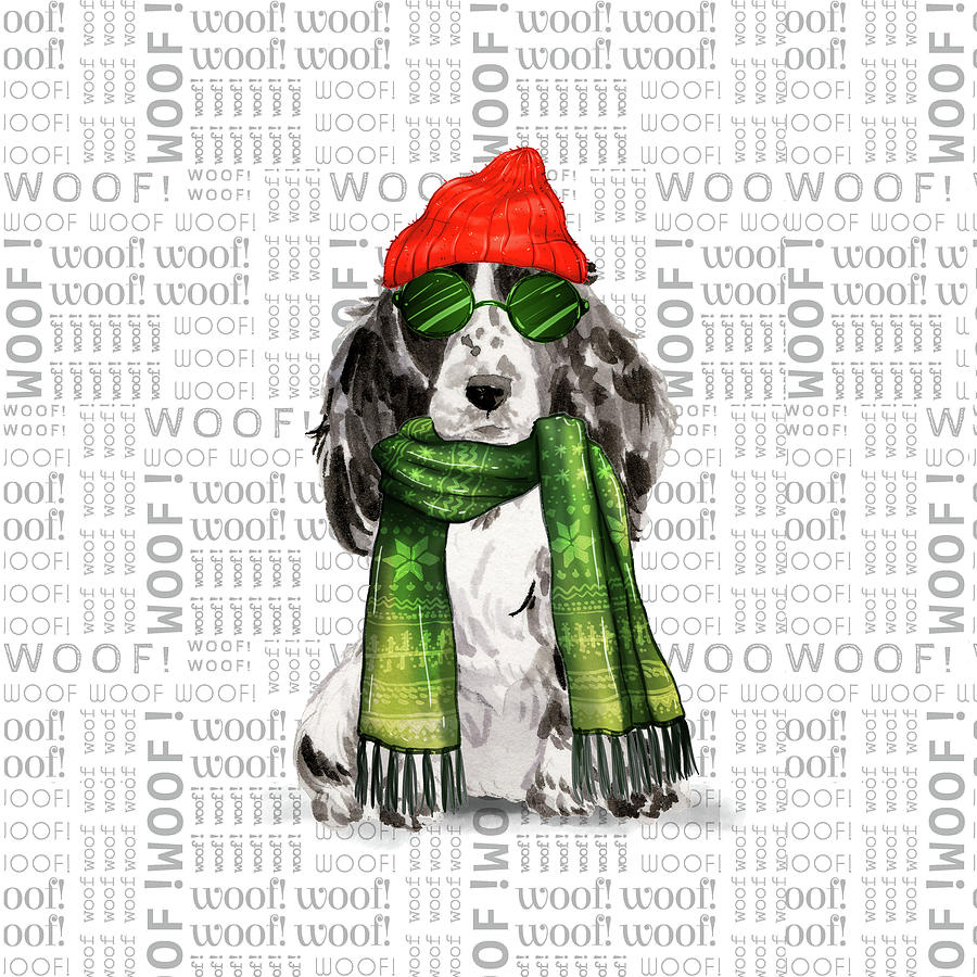 Cocker Spaniel Christmas Dog Digital Art by Doreen Erhardt