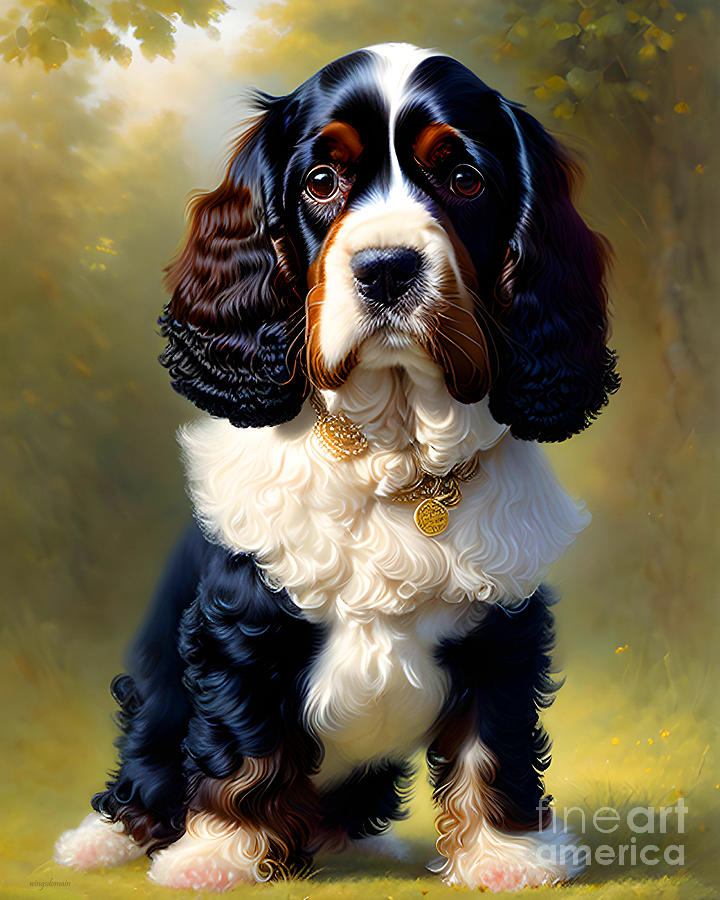 Cocker Spaniel Dog 20230201a Mixed Media by Wingsdomain Art and Photography