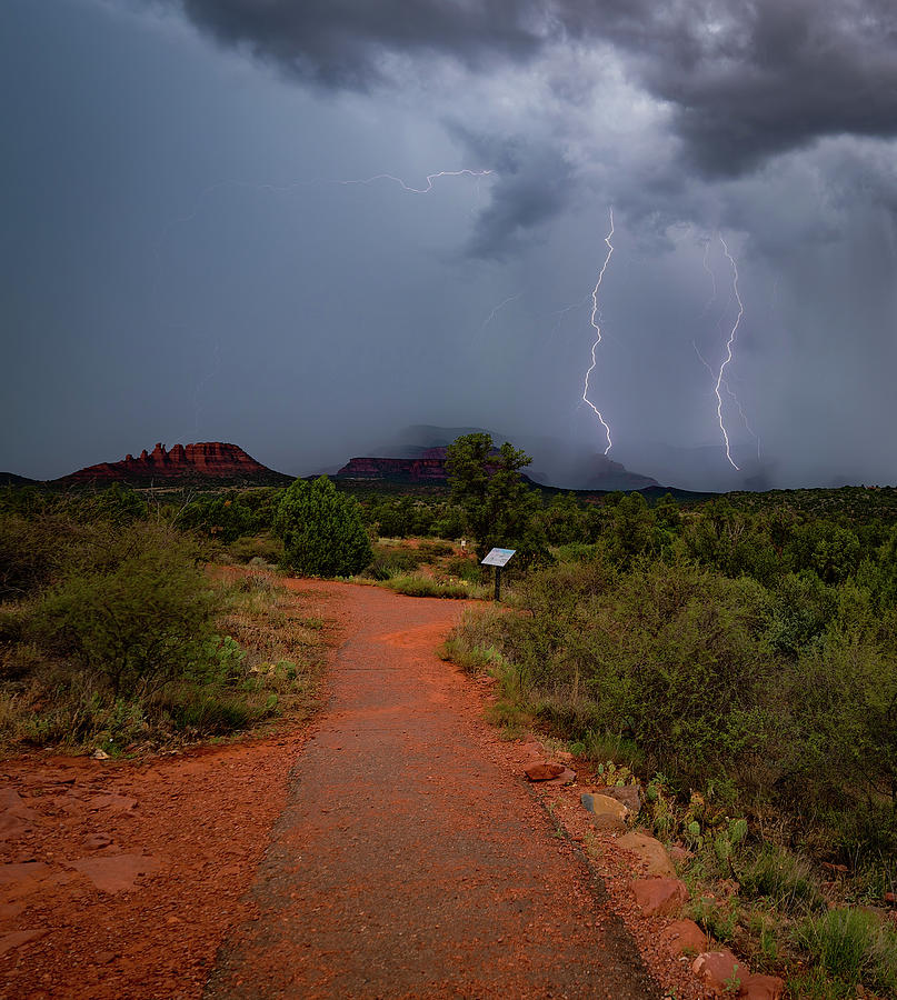Cockscomb Trail and Summer Storm Photograph by Heber Lopez
