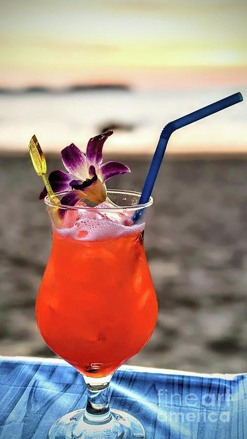 Orchid Photograph - Cocktail on the Beach by Kris MW