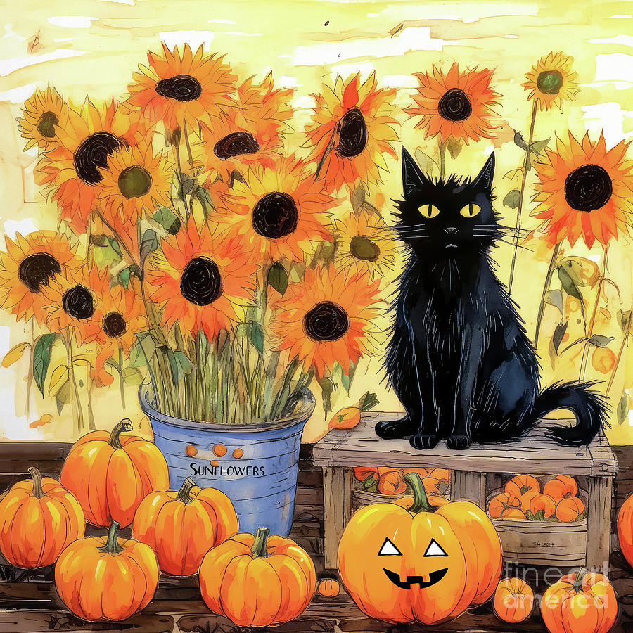 Coco At The Farm Stand Painting by Tina LeCour