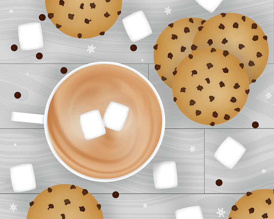 Cocoa And Cookies Digital Art