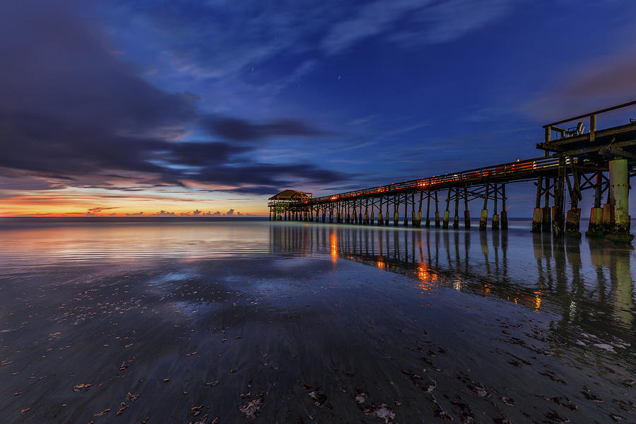 Cocoa Beach Pier at Twilight II Photograph by Claudia Domenig - Fine ...