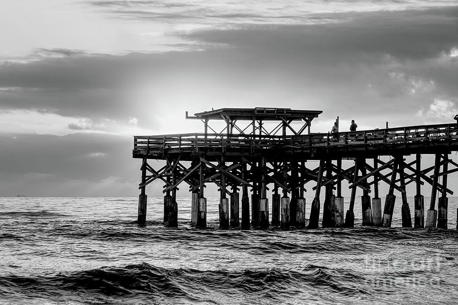 Cocoa First Sunrise Grayscale Photograph by Jennifer White
